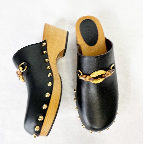 Gucci Shoes - Gucci Women's Bit Buckle Studded Slip On Clogs sz EUR 38/8